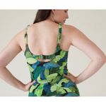 Athleta  Bondi Bra Cup Tankini Top 32DD Liana Floral Green Support Swim Suit Photo 1
