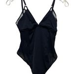 Parade Mixed Media Mesh Bodysuit Black Women’s Size Medium New with Tags Photo 3