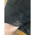 We The Free Free People  mid rise black distressed denim jean shorts size 27 Photo 9