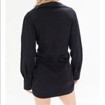 LIONESS NWT Urban Outfitters Dress Hey You Twist Front Black Small Plunge V-Neck Photo 2