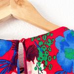 ZARA Draped Floral Print Long Sleeve Cropped Top Photo 6