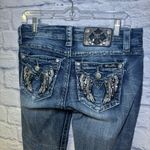 Miss Me Women's Blue Standard Skinny Cotton Jeans Size 26x32.5” Embroidered Photo 12