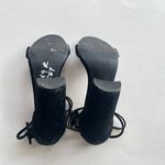 Steve Madden ‎ Cecilia Black Suede Block Heel PVC Ankle Strap Heels Sandals Sz 6M Photo 5