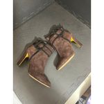 Kate Spade  Suede‎ Ankle Boots Booties Heeled Brown Womens Designer Size 7.5B Photo 3
