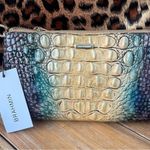 Brahmin Daisy Clutch Reptilian Ombre Melbourne NWT Leather Wristlet Photo 1