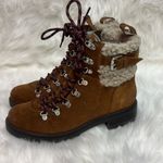 Sam Edelman Brown Tenlee Suede Sherpa Hiker Winter Boots Size 8 B61 Photo 2