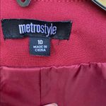 MetroStyle  Red and black color block blazer cut jacket, size 10 Photo 2