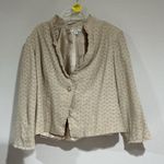 Woman’s Dress Barn 2x Soft Beige Faux Suede Lined Blazer One Button Tan Size XXL Photo 0