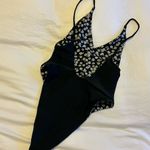 Forever 21 Black Floral One Piece Swimsuit Photo 1