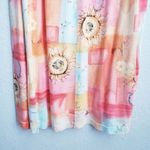 Vintage Pipe Dreams Multicolored Sunflower Smocked Strapless Maxi Dress Red Size XL Photo 2