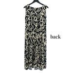 Perceptions Womens Large Midi Black Cream Ikat Print Sleeveless Indie Business Casual Photo 1