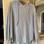 Green Tea Oversized Chunky Cozy Gray Sweater Roomy Hoodie Womens Medium Pullover Photo 5