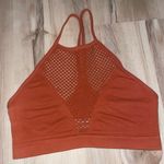 Victoria's Secret  Rust Halter Sports Bra with Mesh Detail Photo 0