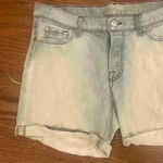 7 For All Mankind  Bleached White Washed Distressed Mom Shorts size 30 Acid Wash Photo 3
