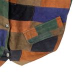 Union Khaki Vintage Suede Leather Patchwork Vest size small Brown Photo 1