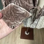 For Love and Liberty Velvet Tie Front Top Kimono Lace Fairy Grunge Romantic Silk Brown Size M Photo 3