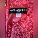 Karl Lagerfeld Karl Laggerfield Paris Tweed Midi Formal Front Pockets Party Pink Dress S 14 F7 Photo 14