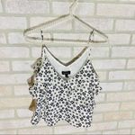 Topshop  Floral Print Cold Shoulder Blouse Photo 3