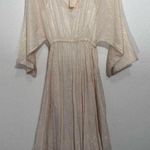 RHODE NWT Emily Sheer Shimmer Gold Dress Kimono Style Sleeve Size XS Photo 0