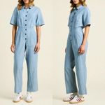 Trovata Audra Jumpsuit vintage Indigo Sz M Lagenlook Boho Chic Chore Minimalist Blue Size M Photo 1