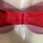 Vintage Bright Red Semi Sheer Mesh Underwire Unlined Bra No Brand Size undefined Photo 12