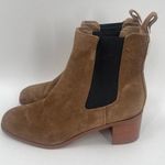 Steve Madden  Rhiannon Boots Size 9 Suede Leather Heeled Pull On Ankle Booties Photo 6