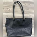 Bueno  Black leather tote bag with gold hardware #leatherbag Photo 0
