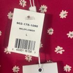 Rails Koreen Wrap Dress Women's L Red Wildflower Floral Short Sleeve Ruffle Hem Photo 6