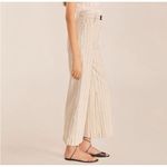 Rebecca Taylor  Striped Ivory Jean Wide Leg Crop Pants NWT Sz‎ 14 Photo 1