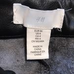 H&M  ladies black faux leather high waisted pants size 4 Photo 9