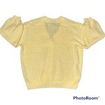 Loft NEW  Marled Yellow Balloon Sleeve Cardigan Sweater Photo 3