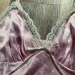 Vintage‎ Y2K Pink Silk Polka Dot Dainty Lace Slip Chemise Nightgown Dress Medium Photo 2