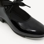 Capezio Jr. Tyette Black Patent Tap Shoes | Size 6N Photo 0