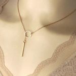 Gold plated lariat necklace Photo 6