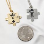 Couples King and Queen Necklaces Gold Photo 3