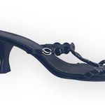 Bandolino new 𒀭 T Strap Kitten Heels Mules Sandals 𒀭 Black Leather 𒀭 10M 𒀭 SJP Photo 0