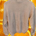 Cream Cable Knit Floral Embroidered Sweater Photo 4