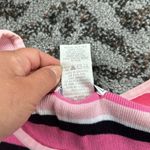 United States Sweaters Vintage  Striped Knit Tank Top Pink Large Photo 2
