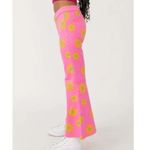 Free People Youthquake Printed Crop Flare Jeans in Lipstick Combo sz 26 Photo 2