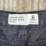 Abercrombie & Fitch Black Ripped Distressed Fringe High Rise Denim Shorts Sz 8 Photo 2