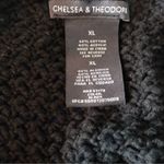Chelsea & Theodore Crochet Knit Sheer Sweater Navy Blue Jr Size XL Photo 4