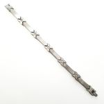 Stainless steel magnetic bracelet w/CZs 7.5" Silver Photo 4