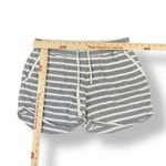 White + Warren Striped Drawstring Shorts Womens Size S Gray White Lounge Photo 2