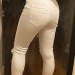 American Eagle Outfitters white ripped hi-rise jeggings Photo 3
