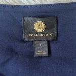 JM Collection  Women’s NAVY PINK ORANGE BEADED FLORAL Short sleeve top Large Photo 2