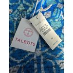 Talbots NWT Sz Medium Blue Fair Isle Print Hooded Sweatshirt Pullover #B12-6 Photo 1