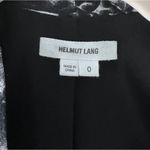 Helmut Lang Women's Strata Linen Blend Black White Animal Print Blazer Coat 0 Photo 5