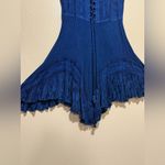 Rebellion  Sleeveless Lace Up Crochet Asymmetrical Mini Dress Photo 4