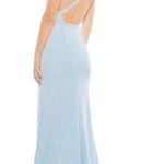 Mac Duggal One-Shoulder Jersey Mermaid Gown in Powder Blue US 8 Photo 1