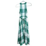 Anthropologie Maeve  Greta Gingham MidiDress 0 Multicolor Linen Blend Button Back Photo 2